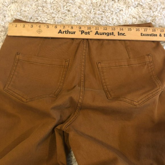 Kensie Pants 14/32 Brown High Waist Wide Leg Pockets Boho Jeans Crop/Ankle - Picture 13 of 14